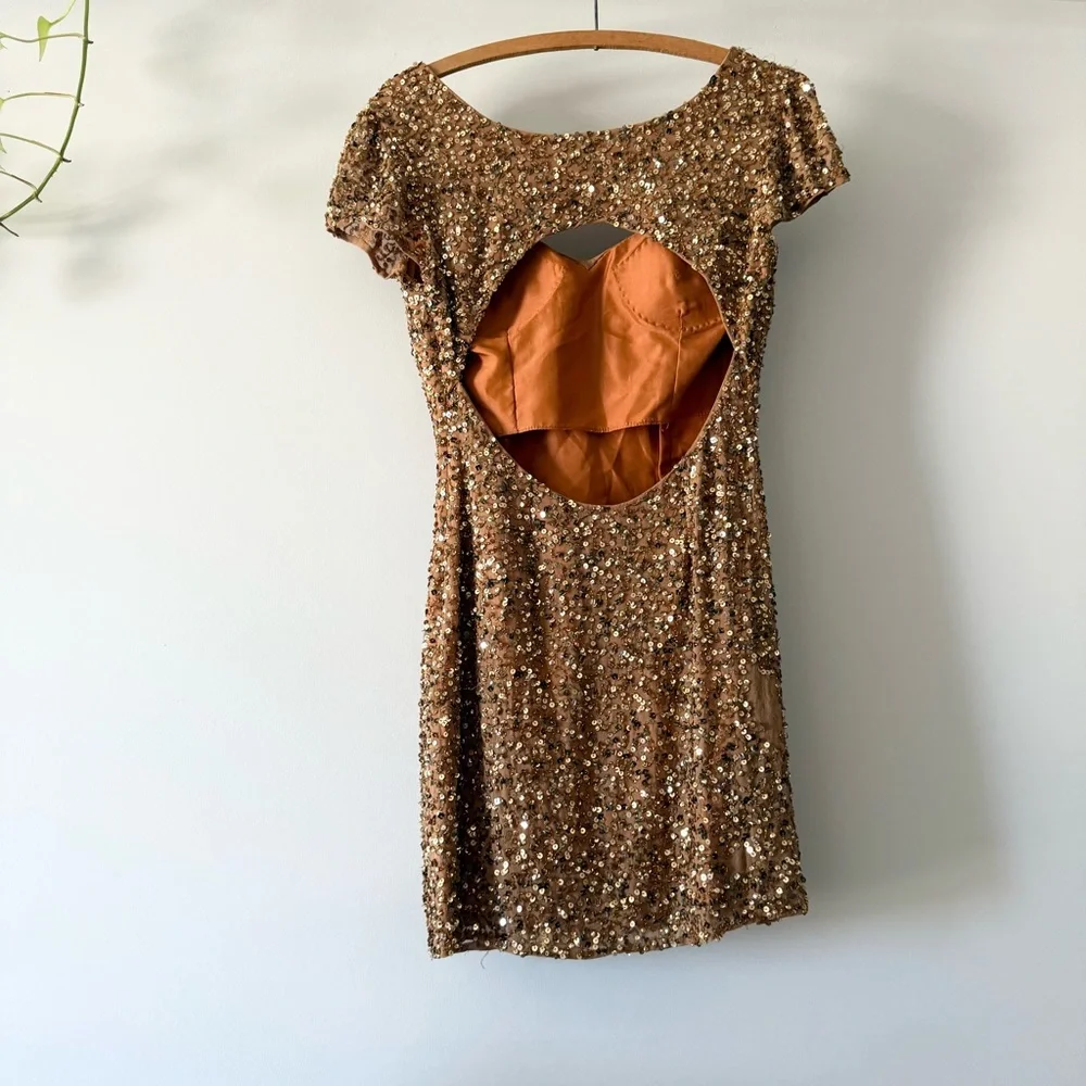 Scala 100% silk beaded‎ sequin cocktail dress 10